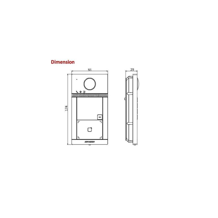 Bewakings Camera'S Diiiz Ip Poe-Oplossingen | Ip-Video-Intercomkit Ingebouwde Badgelezerhikvision Dskis604S