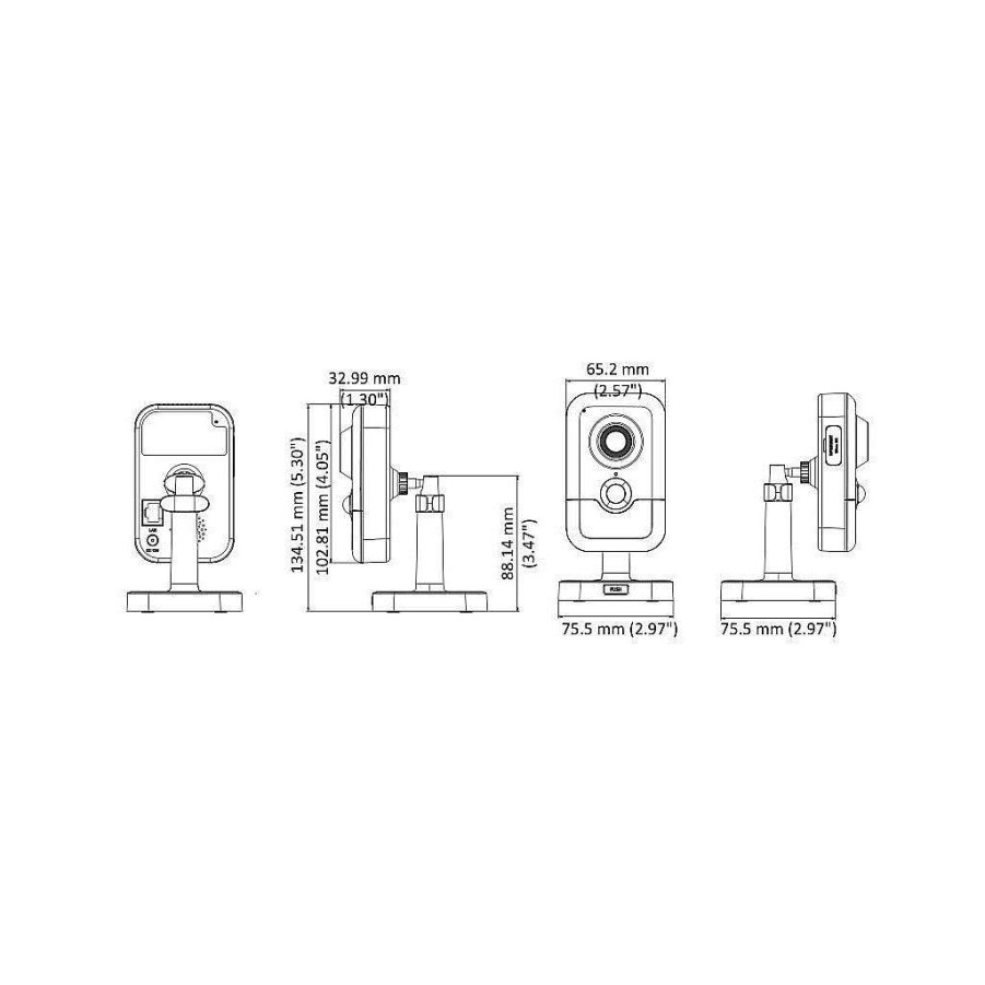 Bewakings Camera'S Diiiz Binnencamera'S | Ip Cube Camera Hikvision Ds-2Cd2443G0-Iw-2.8Mm 4 Mp, Microfoon, Wifi, Micro Sd