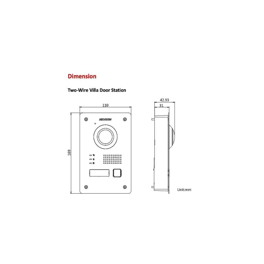 Bewakings Camera'S Diiiz Ip Poe-Oplossingen | Dskis702S Tweedraads Digitale Ip-Video-Intercomkit Fromhikvision