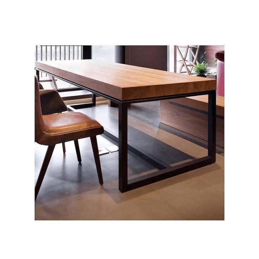 Tafels Diiiz Eettafels | Camila Tafel In Massief Hout En Metaal - Designtafel | Diiiz