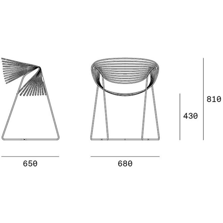 Stoelen Diiiz Designstoelen | Outoo Metaaldraad Buitenstoel - Filuferro