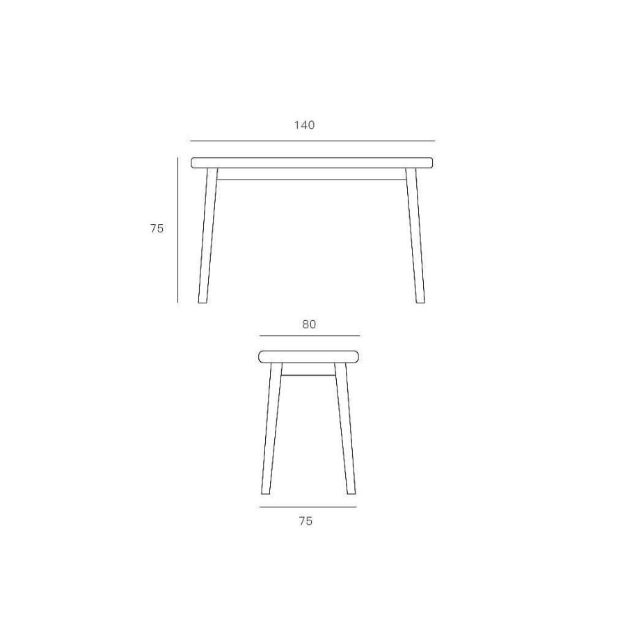 Tafels Diiiz Eettafels | Rechthoekige Houten Tafel - Roma