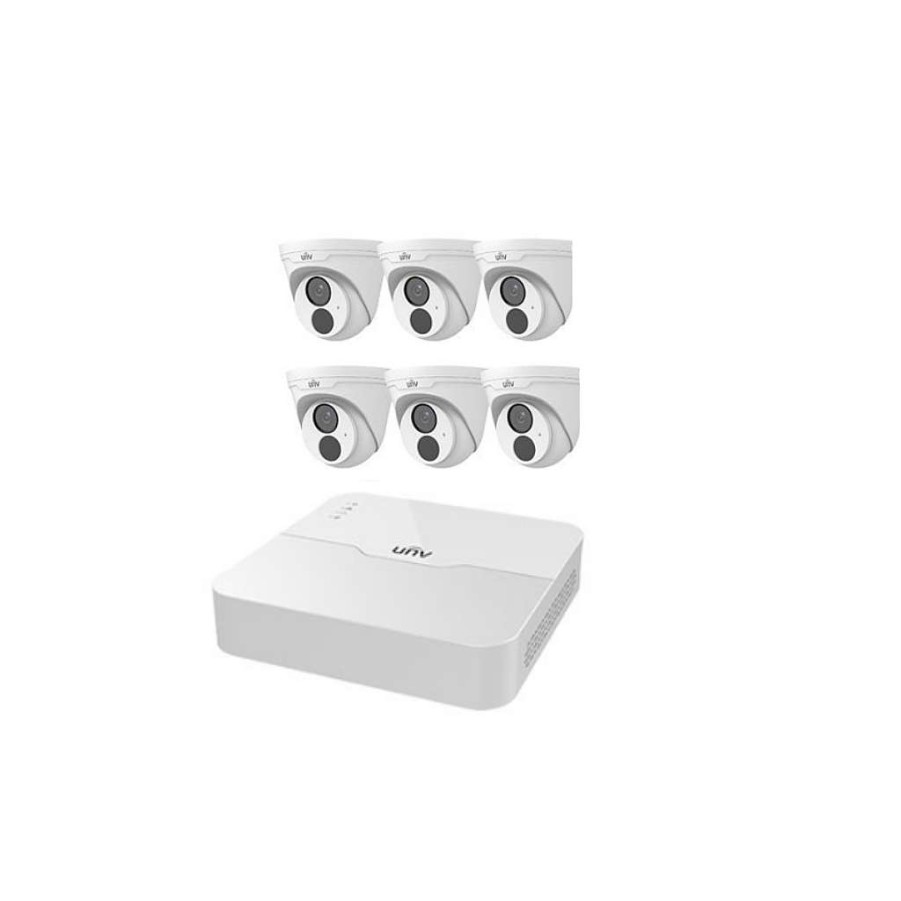 Bewakings Camera'S Diiiz | Hikvision Uniview 6 Torentje Beveiligingscamera'S Ip 4Mp Bd6-Unv002-T6Z, Kit Nvr Uniview 8 Kanalen Speed Dome Inbegrepen